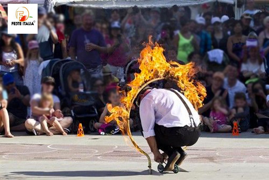 Fuoco artista di strada