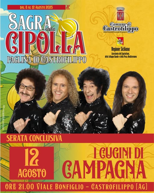 🎤 I Cugini di Campagna in concerto a Castrofilippo – 12 agosto 2025